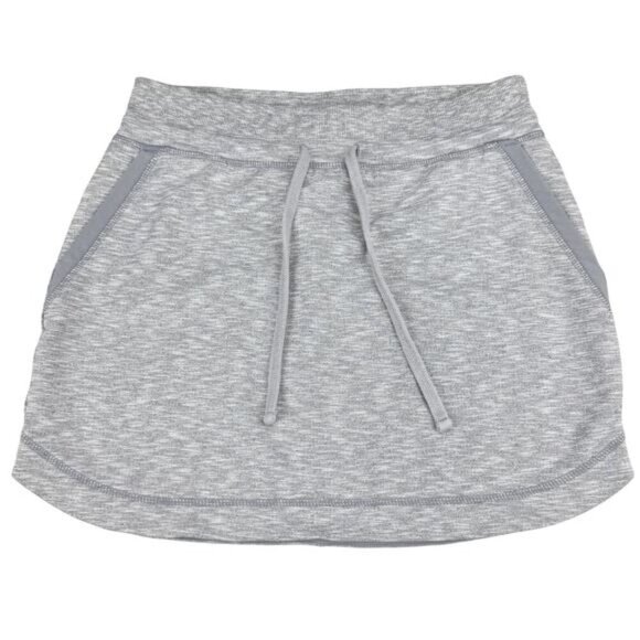 ATHLETA Techie Terry Skirt Sz XS Heathered Gray - Picture 2 of 5